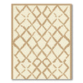 Cream and Tan Lattice Rug