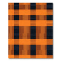 Bold Orange Plaid Checkered Rug