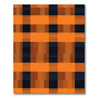 Bold Orange Plaid Checkered Rug
