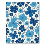 Midnight Blue Floral Butterfly Collage Rug