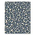 Navy Blue Organic Swirl Abstract Rug