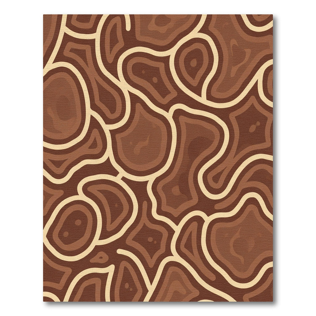 Rich Brown Agate Organic Flow Rug