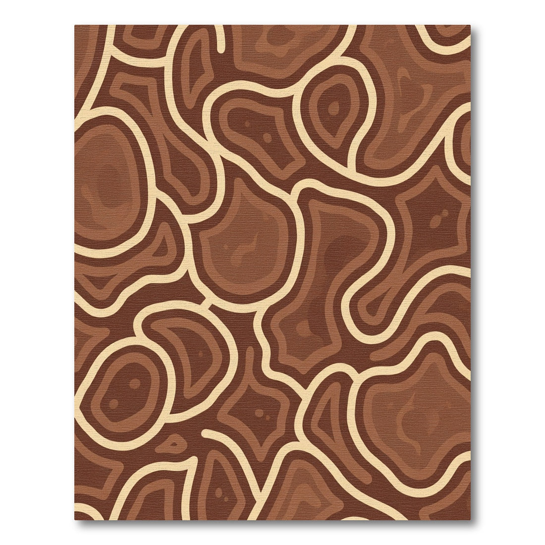 Rich Brown Agate Organic Flow Rug