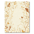 Brown Butterfly Floral Vine Garden Rug