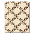 Antique Beige Rococo Scroll Rug