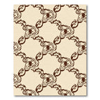 Antique Beige Rococo Scroll Rug