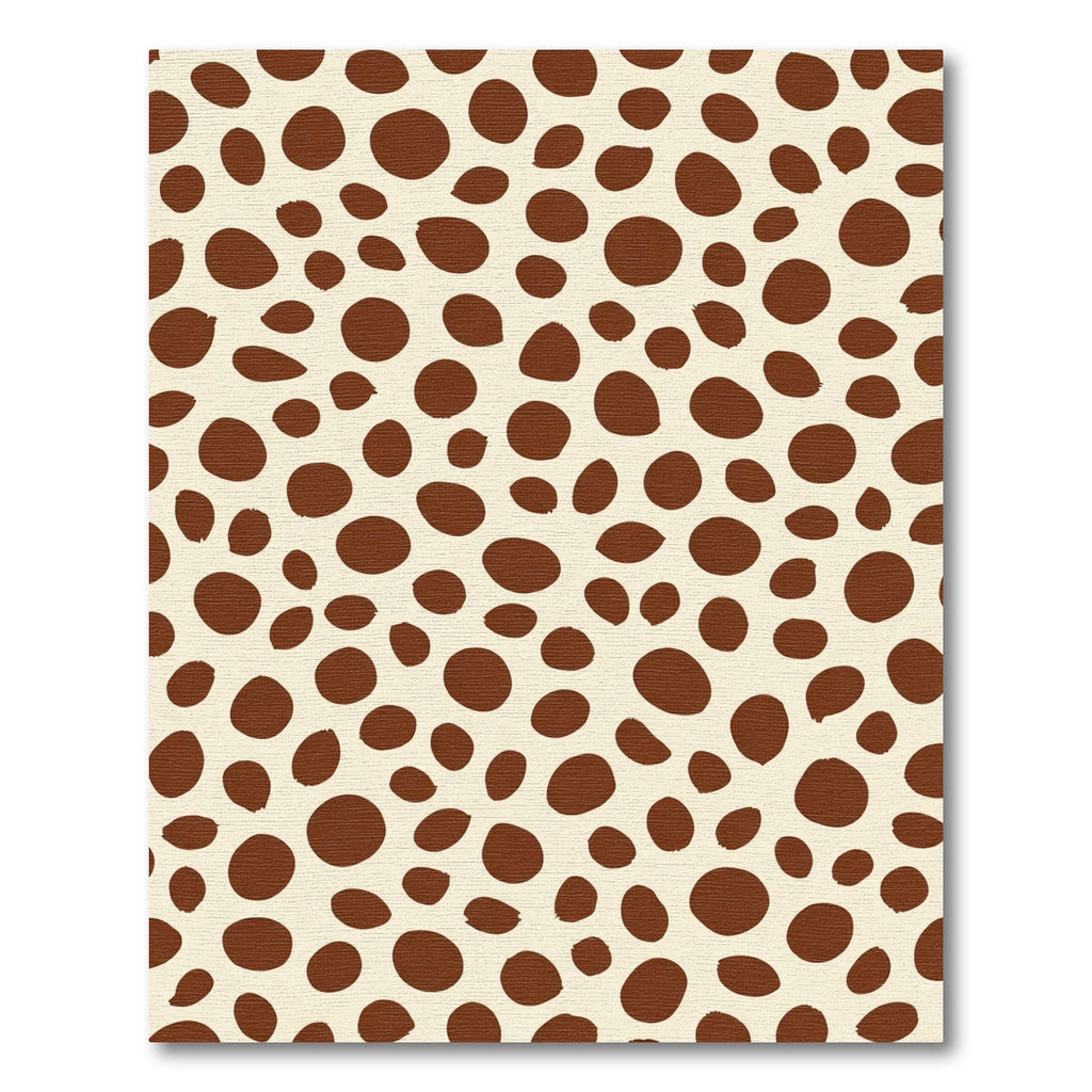 Brown and Cream Polka Dot Oval Rug
