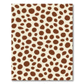 Brown and Cream Polka Dot Oval Rug