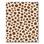 Brown and Cream Polka Dot Oval Rug