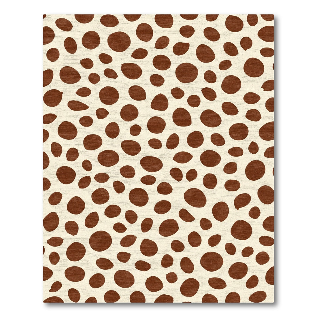 Brown and Cream Polka Dot Oval Rug
