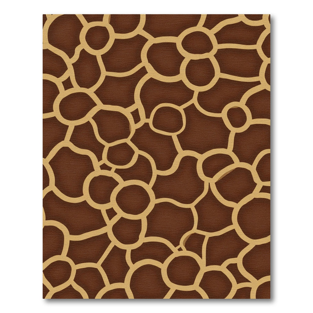 Brown Tan Organic Mosaic Rug