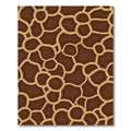 Brown Tan Organic Mosaic Rug