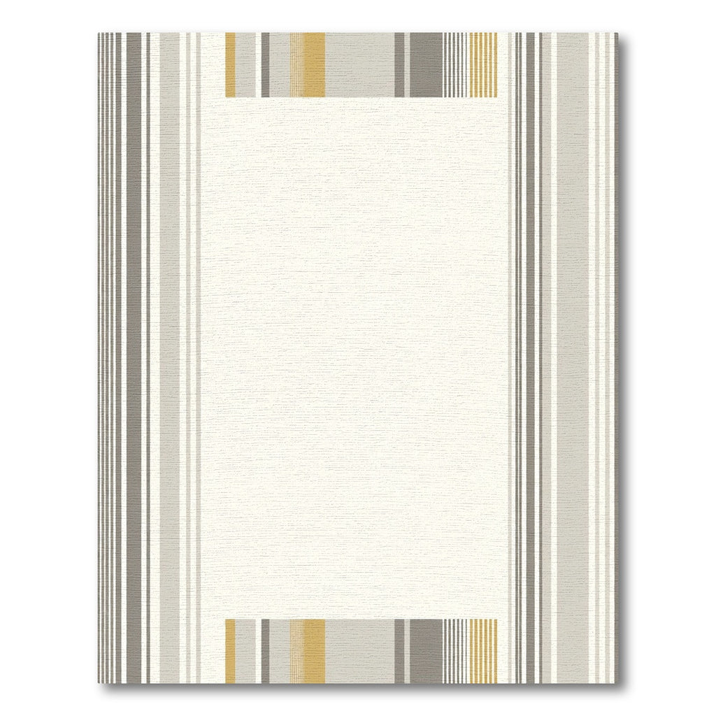 Modern Grey Gold Stripe Rug