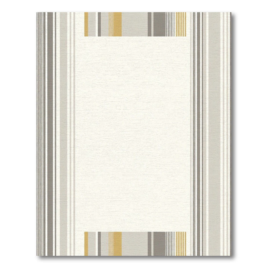 Modern Grey Gold Stripe Rug
