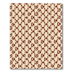 Crimson Organic Lattice Arrangement Rug