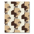 Abstract Earthy Tone Camo Shapes Rug
