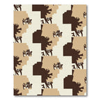Abstract Earthy Tone Camo Shapes Rug