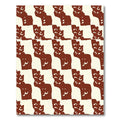 Whimsical Red Cat Grid Rug