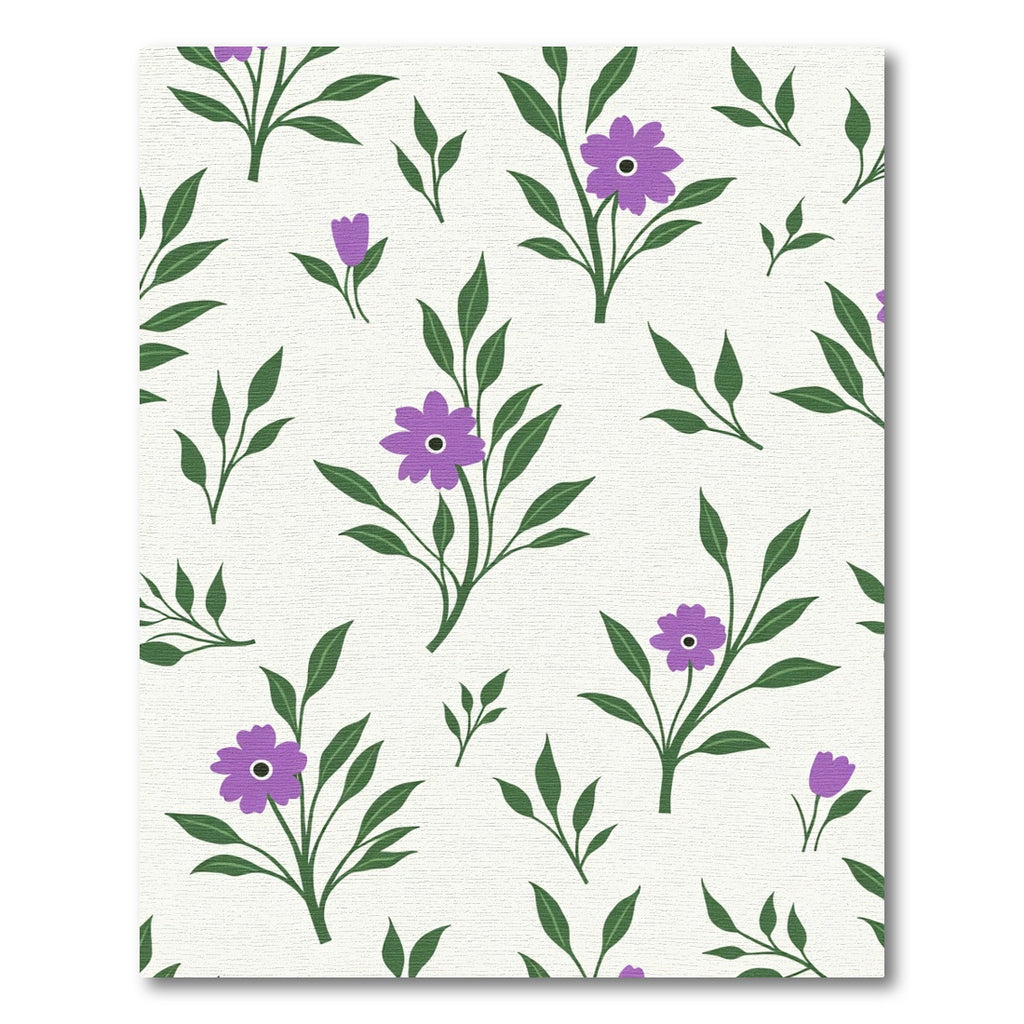 Purple Flower Branches Meadow Rug