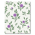 Purple Flower Branches Meadow Rug