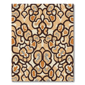 Earthy Tan Abstract Organic Forms Rug