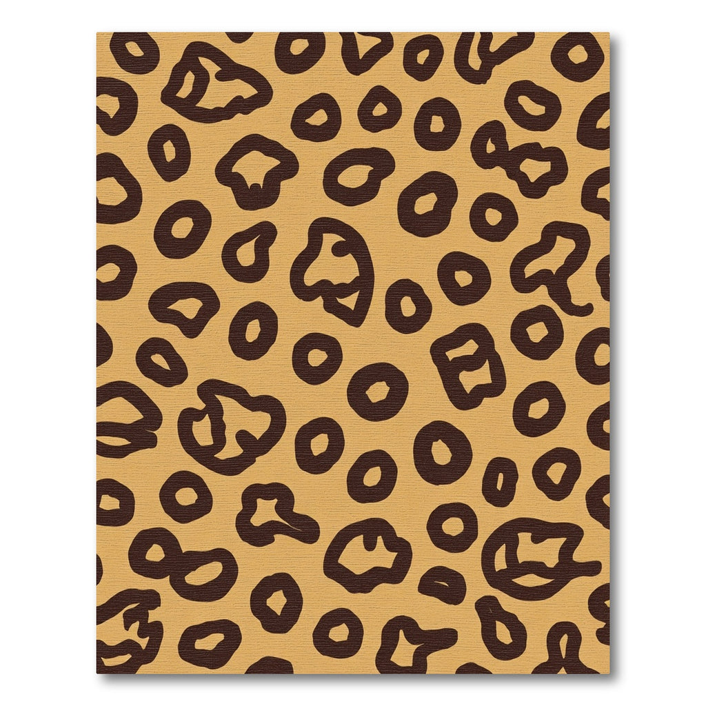 Golden Brown Spotted Animal Print Rug