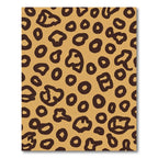 Golden Brown Spotted Animal Print Rug