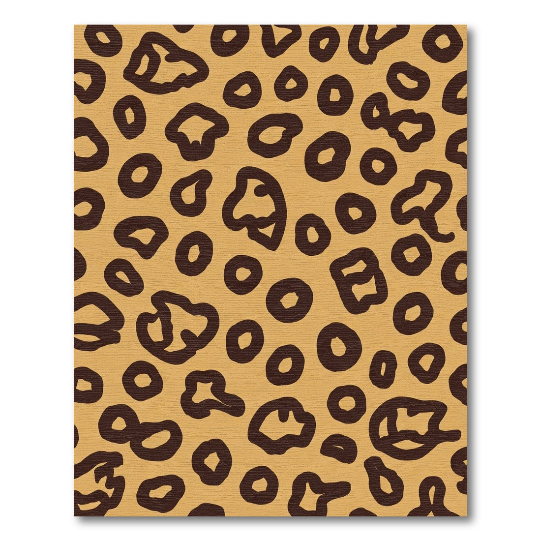 Golden Brown Spotted Animal Print Rug