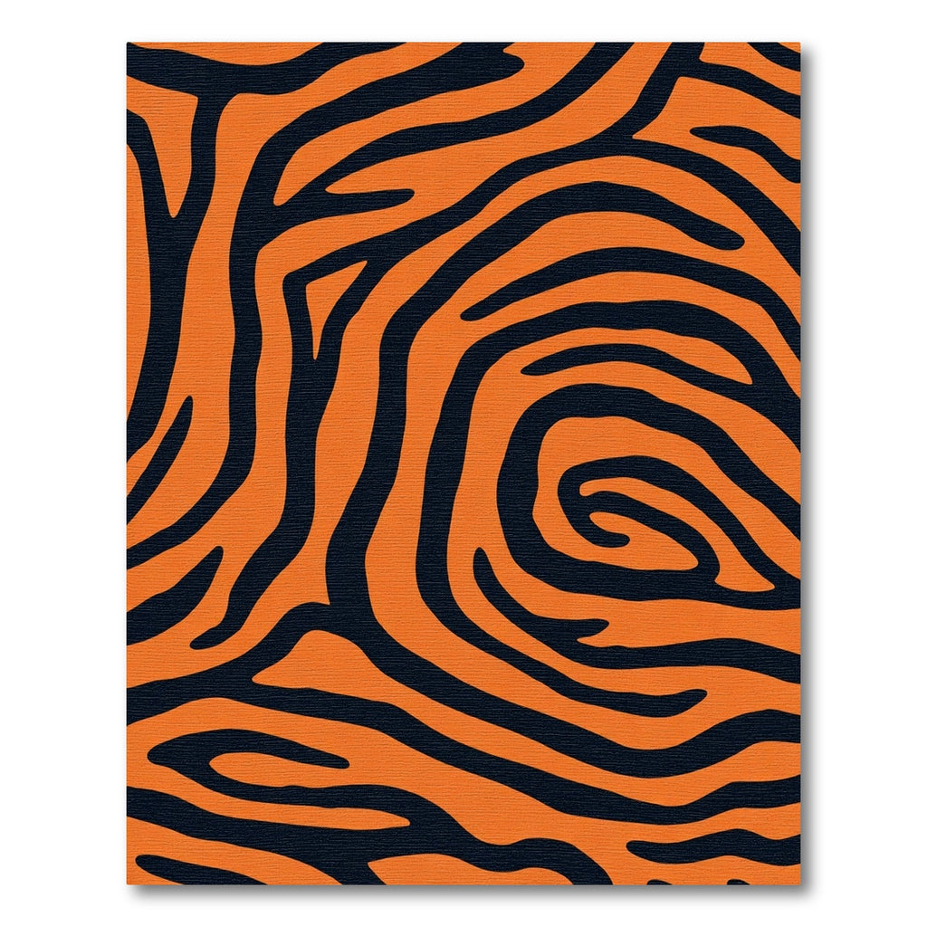 Bold Orange Black Zebra Stripes Rug