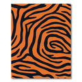 Bold Orange Black Zebra Stripes Rug