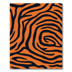 Bold Orange Black Zebra Stripes Rug