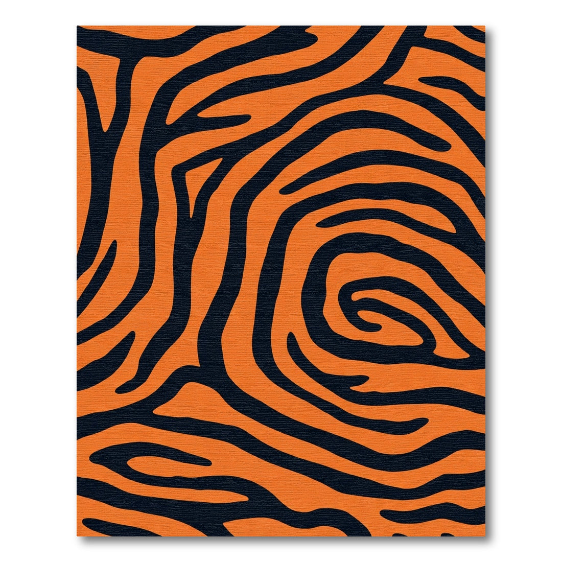 Bold Orange Black Zebra Stripes Rug