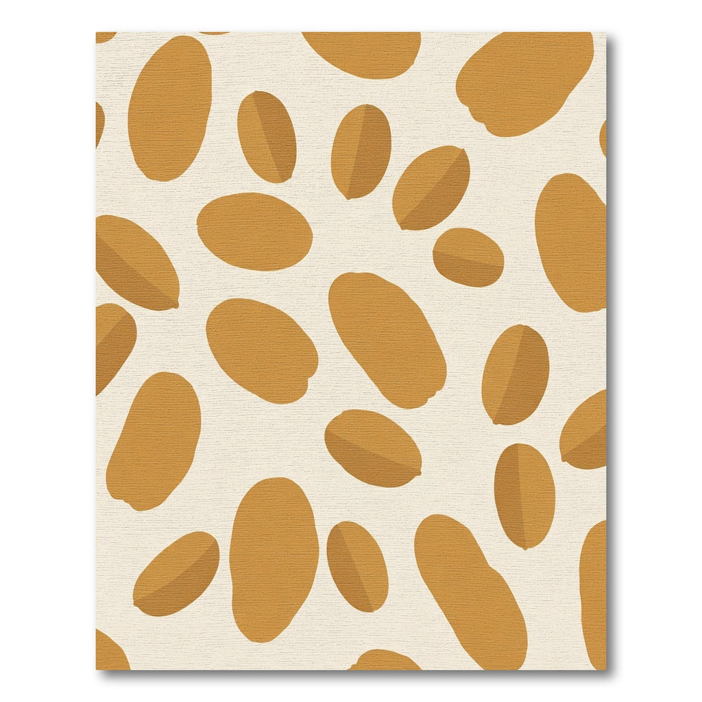 Caramel Ochre Organic Blob Arrangement Rug