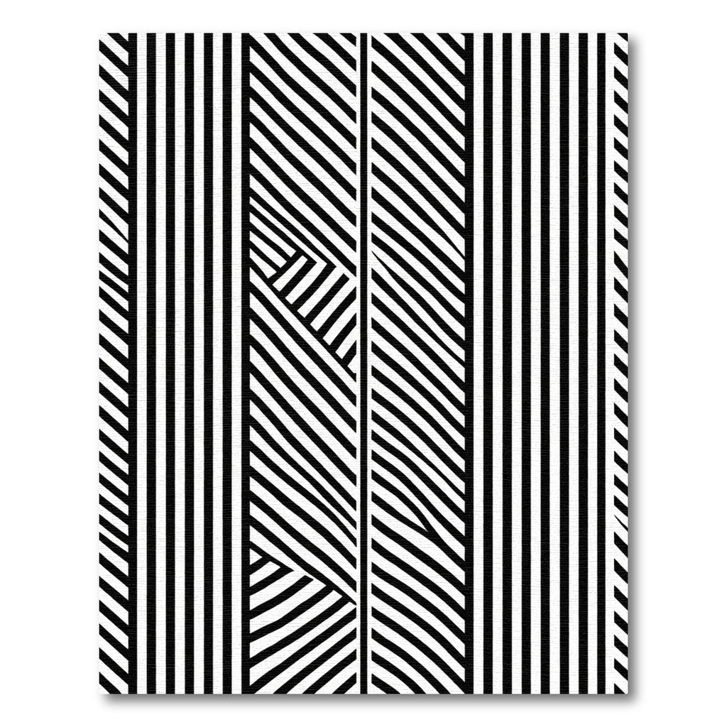 Black White Optical Illusion Stripe Rug