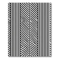 Black White Optical Illusion Stripe Rug
