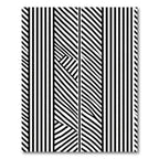 Black White Optical Illusion Stripe Rug