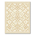 Cream Geometric Diamond Tribal Rug