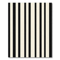 Bold Black Ivory Stripe Composition Rug