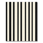 Bold Black Ivory Stripe Composition Rug