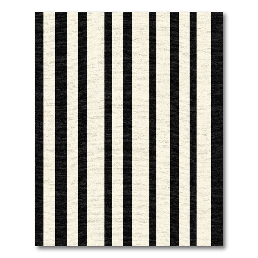 Bold Black Ivory Stripe Composition Rug