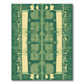 Green Checkerboard Archway Landscape Rug