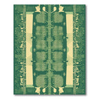 Green Checkerboard Archway Landscape Rug
