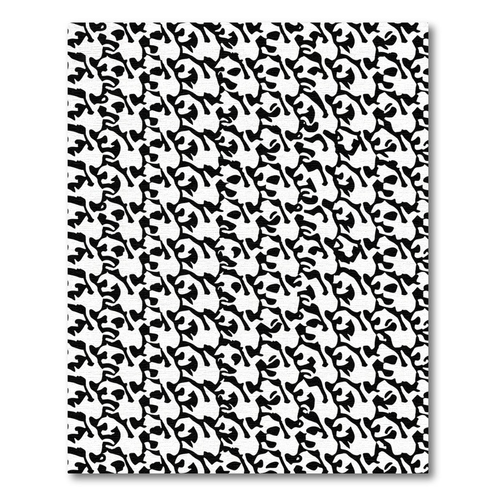Monochromatic Abstract Organic Shapes Rug