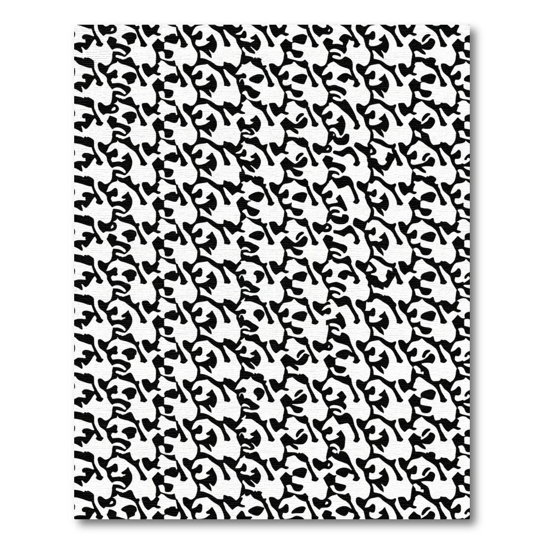 Monochromatic Abstract Organic Shapes Rug