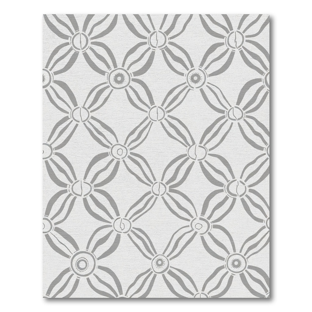 Gray Interlocking Petal Connection Rug