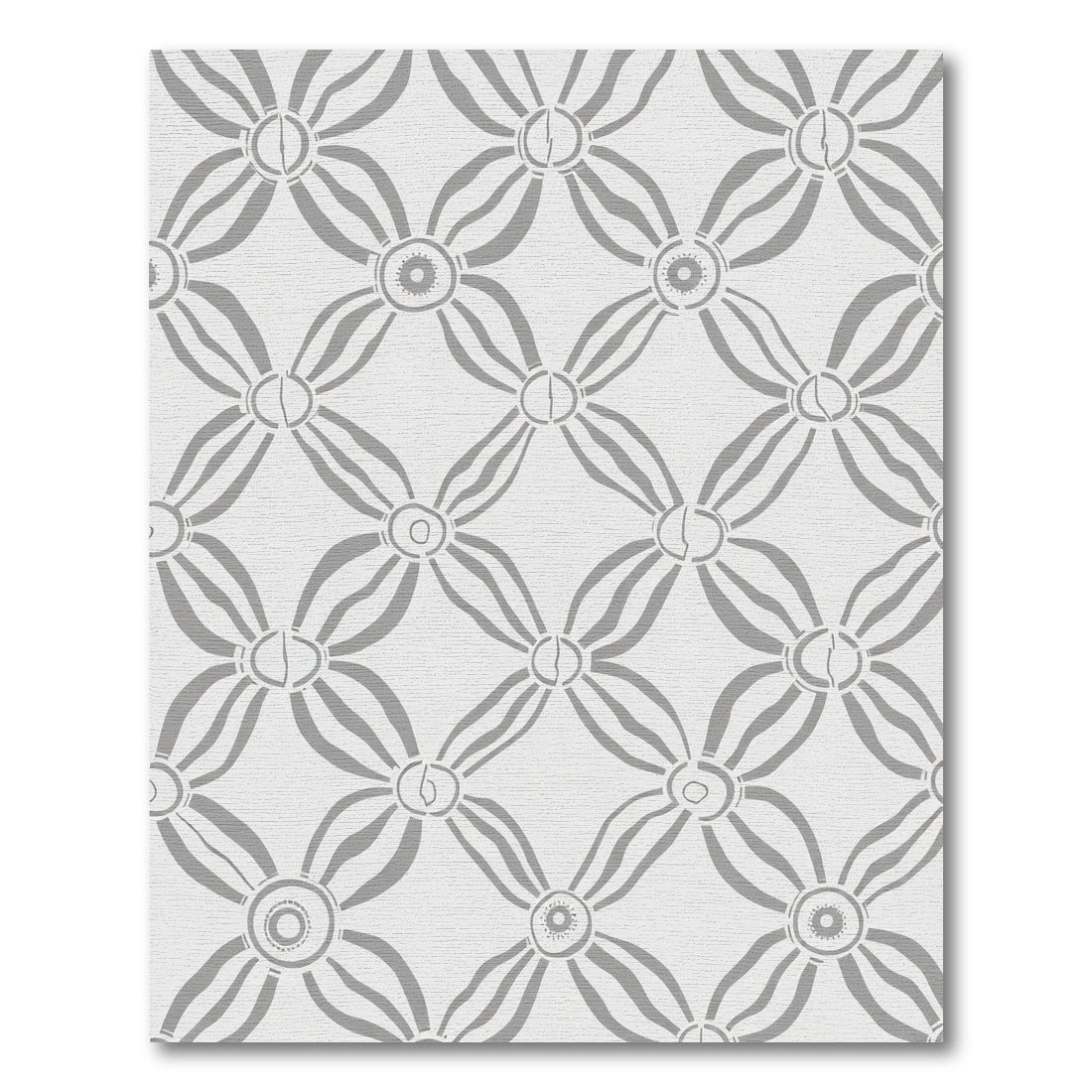 Gray Interlocking Petal Connection Rug