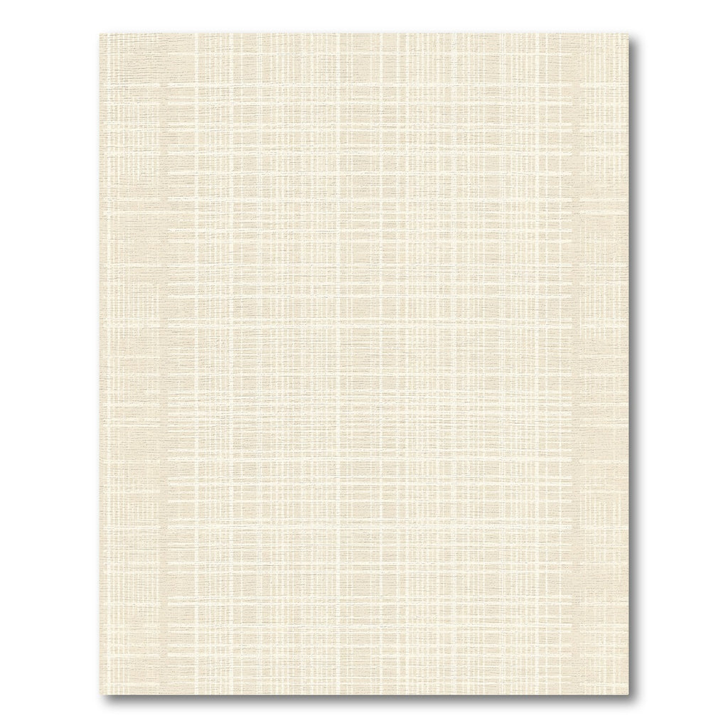 Neutral Cream Tonal Gingham Weave Rug