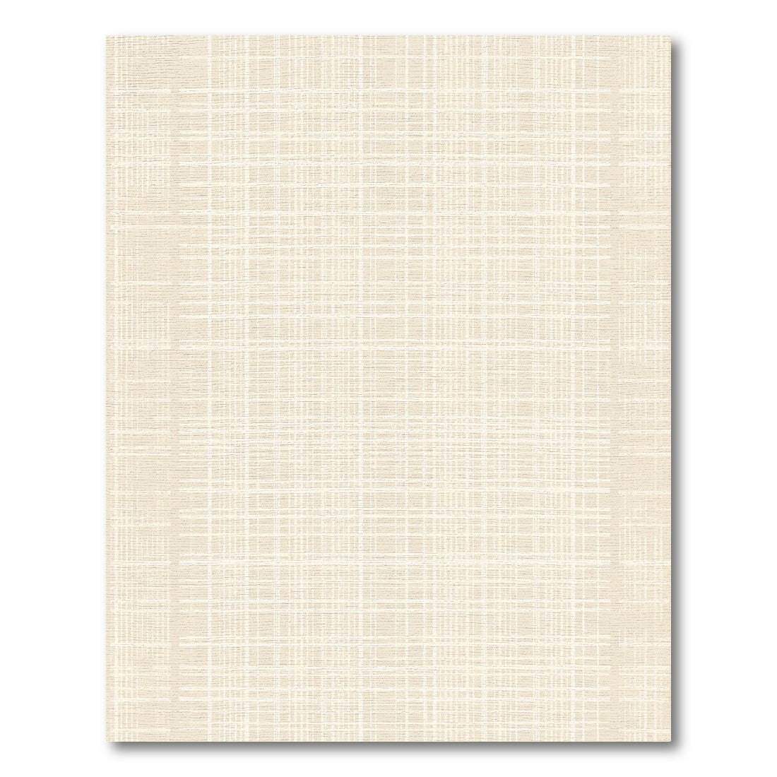 Neutral Cream Tonal Gingham Weave Rug