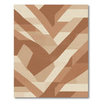 Tawny Terracotta Geometric Block Rug