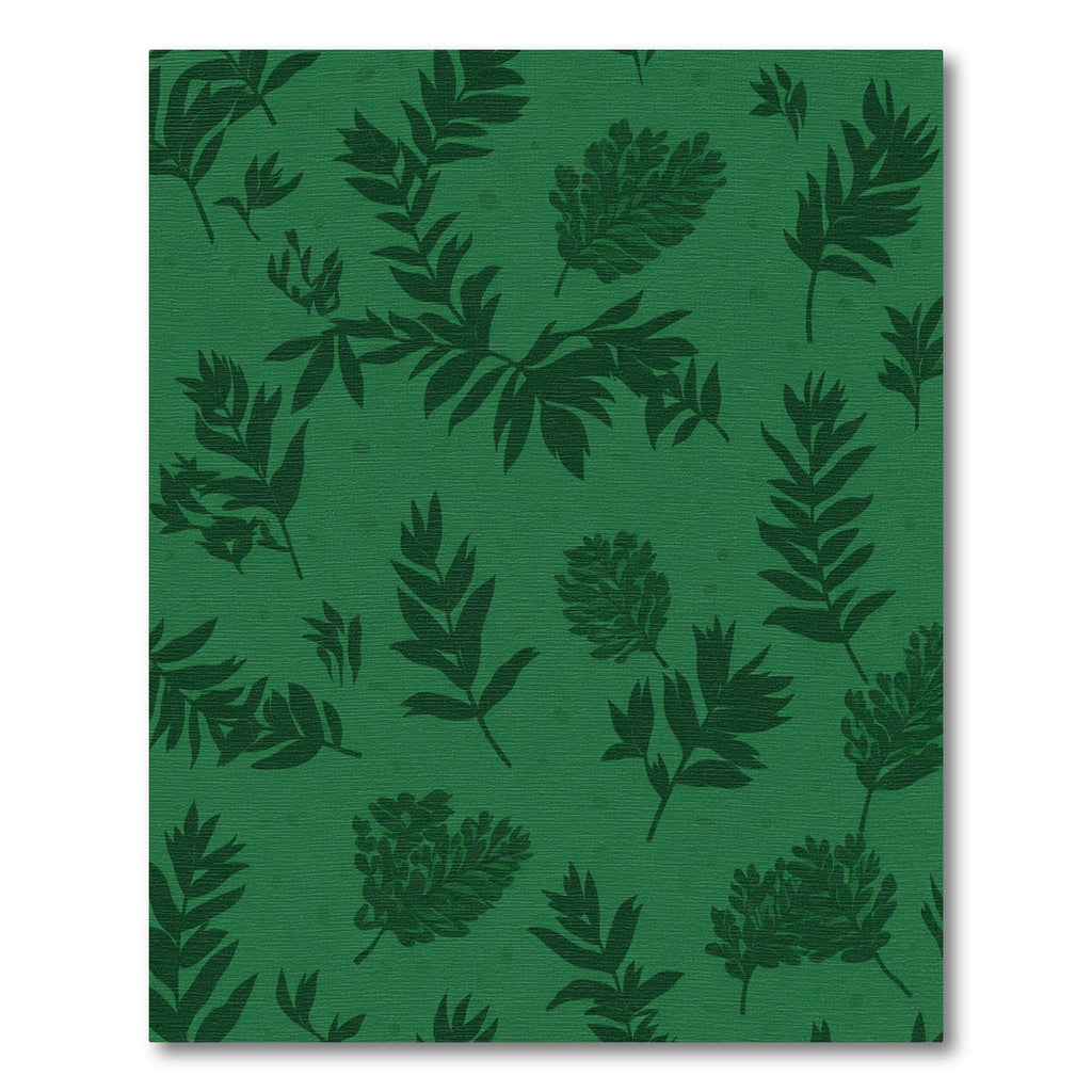 Deep Forest Green Leafy Cluster Arrangement Rug